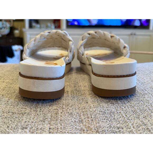 Sam Edelman Ainslie White Braided Sandal Slide Open Toe Size 9.5 - Picture 8 of 9